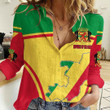 GetteeStore Clothing - Republic of the Congo Active Flag Women Casual Shirt A35