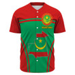 GetteeStore Clothing - Mauritania Active Flag Baseball Jersey A35