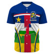 GetteeStore Clothing - Central African Republic Active Flag Baseball Jersey A35