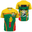 GetteeStore Clothing - Benin Active Flag Baseball Jersey A35