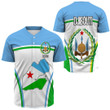 GetteeStore Clothing - Djibouti Active Flag Baseball Jersey A35