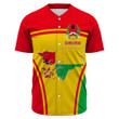 GetteeStore Clothing - Guinea Bissau Active Flag Baseball Jersey A35