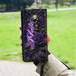 Mali Women's Leather Wallet - Purple Roses with Skull (You can Personalize Custom Text) A7 | 1sttheworld