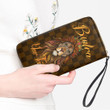Biafra Women's Leather Wallet - King Lion with Crown (You can Personalize Custom Text) A7 | 1sttheworld