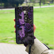 Saudi Arabia Women's Leather Wallet - Purple Roses with Skull (You can Personalize Custom Text) A7 | 1sttheworld
