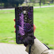 Angola Women's Leather Wallet - Purple Roses with Skull (You can Personalize Custom Text) A7 | 1sttheworld