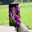 Mozambique Women's Leather Wallet - Pretty Purple Tulips (You can Personalize Custom Text) A7 | 1sttheworld
