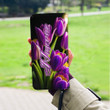 Nigeria Women's Leather Wallet - Pretty Purple Tulips (You can Personalize Custom Text) A7 | 1sttheworld
