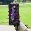 Republic Of The Congo Women's Leather Wallet - Purple Roses with Skull (You can Personalize Custom Text) A7 | 1sttheworld