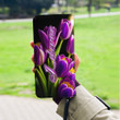 Liberia Women's Leather Wallet - Pretty Purple Tulips (You can Personalize Custom Text) A7 | 1sttheworld