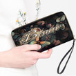Benin Women's Leather Wallet - Majestic Butterflies at Night (You can Personalize Custom Text) A7 | 1sttheworld