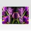 Benin Men's Leather Wallet - Pretty Purple Tulips (You can Personalize Custom Text) A7 | Africazone