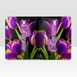 Algeria Men's Leather Wallet - Pretty Purple Tulips (You can Personalize Custom Text) A7 | Africazone