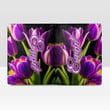 Egypt Men's Leather Wallet - Pretty Purple Tulips (You can Personalize Custom Text) A7 | Africazone