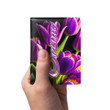 Oromo Men's Leather Wallet - Pretty Purple Tulips (You can Personalize Custom Text) A7 | Africazone