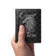Egypt Men's Leather Wallet - Silver Eagle (You can Personalize Custom Text) A7 | Africazone
