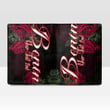 Benin Men's Leather Wallet - Trendy Red Roses (You can Personalize Custom Text) A7 | Africazone