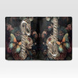 Ghana Men's Leather Wallet - Majestic Butterflies at Night (You can Personalize Custom Text) A7 | Africazone