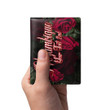 Mozambique Men's Leather Wallet - Trendy Red Roses (You can Personalize Custom Text) A7 | Africazone