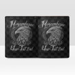 Mozambique Men's Leather Wallet - Silver Eagle (You can Personalize Custom Text) A7 | Africazone
