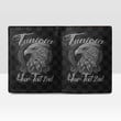 Tunisia Men's Leather Wallet - Silver Eagle (You can Personalize Custom Text) A7 | Africazone