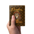 Biafra Men's Leather Wallet - King Lion with Crown (You can Personalize Custom Text) A7 | Africazone