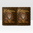 Botswana Men's Leather Wallet - King Lion with Crown (You can Personalize Custom Text) A7 | Africazone