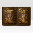 Egypt Men's Leather Wallet - King Lion with Crown (You can Personalize Custom Text) A7 | Africazone