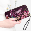 Egypt Women's Leather Wallet - Humming Bird And Orchid Embroideries (You can Personalize Custom Text) A7 | Africazone