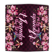 Uganda Clutch Purse Humming Bird And Orchid Embroideries (You can Personalize Custom Text) A7