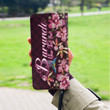 Burundi Women's Leather Wallet - Humming Bird And Orchid Embroideries (You can Personalize Custom Text) A7 | Africazone