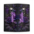 Zambia Clutch Purse Purple Roses with Skull (You can Personalize Custom Text) A7