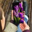 Kenya Clutch Purse Pretty Purple Tulips (You can Personalize Custom Text) A7 | Africazone