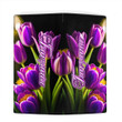 Tanzania Clutch Purse Pretty Purple Tulips (You can Personalize Custom Text) A7