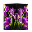 Republic Of The Congo Clutch Purse Pretty Purple Tulips (You can Personalize Custom Text) A7