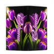 Ghana Clutch Purse Pretty Purple Tulips (You can Personalize Custom Text) A7