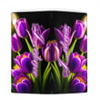 Libya Clutch Purse Pretty Purple Tulips (You can Personalize Custom Text) A7