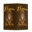 Benin Clutch Purse King Lion with Crown (You can Personalize Custom Text) A7