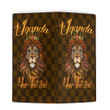 Uganda Clutch Purse King Lion with Crown (You can Personalize Custom Text) A7