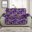Sofa Protector - Exotic Hawaiian Tropical Hibiscus Flowers And Palm Sofa Protector Handcrafted to the Highest Quality Standards A7