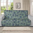Sofa Protector - Abstract Composition With Bouquets Of Small Blue Flowers On Twigs Sofa Protector Handcrafted to the Highest Quality Standards A7