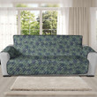 Sofa Protector - Abstract Composition With Bouquets Of Small Blue Flowers On Twigs Sofa Protector Handcrafted to the Highest Quality Standards A7