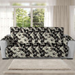 Sofa Protector - Black And White Hibiscus Floral Sofa Protector Handcrafted to the Highest Quality Standards A7