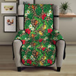 Sofa Protector - Tropical Flowers And Leaves On Leopard Sofa Protector Handcrafted to the Highest Quality Standards A7