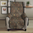 Sofa Protector - Seamless Pttern Brown Floral Sofa Protector Handcrafted to the Highest Quality Standards A7