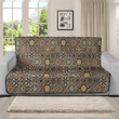 Sofa Protector - Seamless Pttern Brown Floral Sofa Protector Handcrafted to the Highest Quality Standards A7