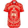 GetteeStore Clothing - Delta Sigma Theta Floral Pattern Short Sleeve Shirt A35