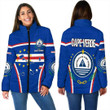 GetteeStore Clothing - Cape Verde Active Flag Women Padded Jacket a35