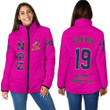 Getteestore Women Padded Jacket - (Custom) Nu Psi Zeta Military Sorority (Pink) A31