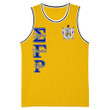 (Custom) Jersey - Sigma Gamma Rho (Yellow) Basketball Jersey